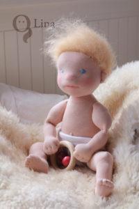 Waldorf, Puppe, doll, felted face